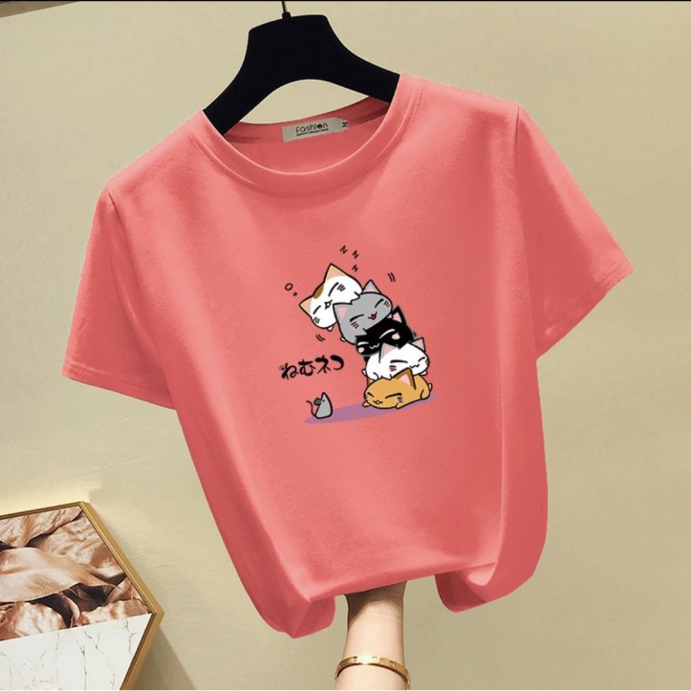 Playful Cat Graphic Tee